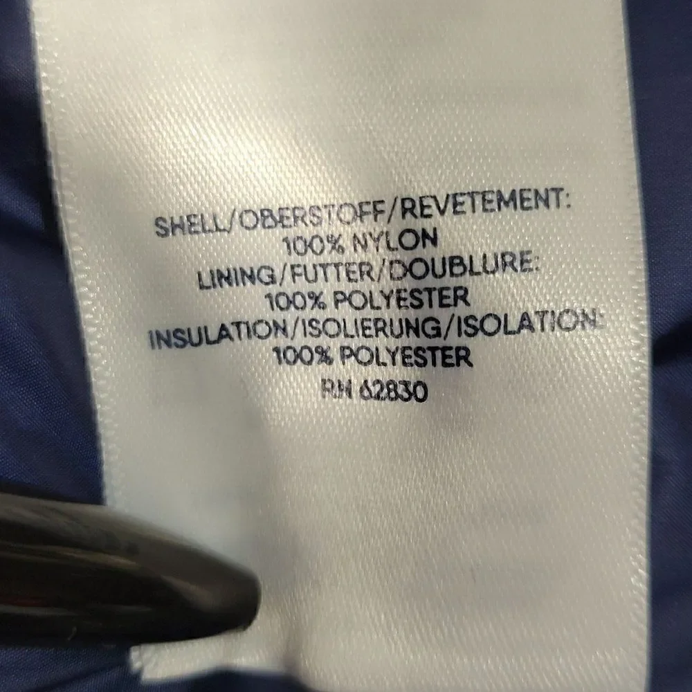 Lands End Packable Puffer Vest Boys Medium‎ (8) Blue Insulated Down Alternative